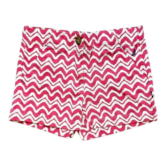 Nautica | Pink and White Patterned Shorts (4) 💖 - Picture 1 of 4